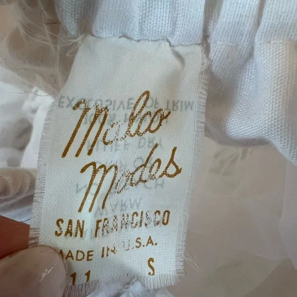 Malco Modes white fluffy crinoline 2 layer  petticoat size Small Square dance - Picture 6 of 6